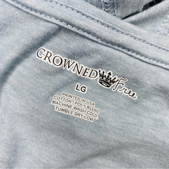 Crowned Free Light Blue Fear Less Desert Cactus Graphic Tee - Picture 6 of 6